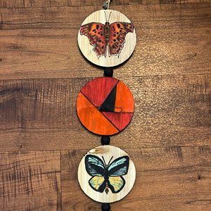 Hand-drawn Wood-burned Butterfly Wall decor